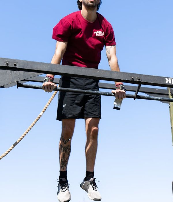 Man performing physical training for active lifestyle in Poltava