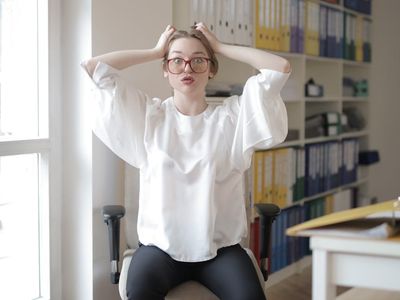 Office worker feeling energetic after morning exercise